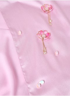 Khizana Floral Embellished Long Hijab Scarf  - Image 2