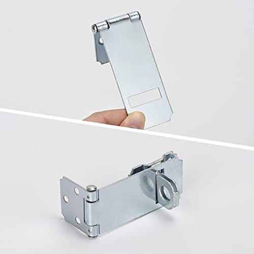 HOME MASTER HARDWARE 6 Pack Door Padlock Locks Hasp Latch, 3-1/2 inch Safety Packlock Clasp Hasp Lock Latch,Extra Thick Door Gate Lock Hasp with Screws - Image 2
