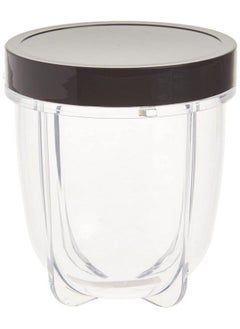 12 Oz Short Cup With Resealable Lid 1 Count (Pack Of 1) Clear/Black
