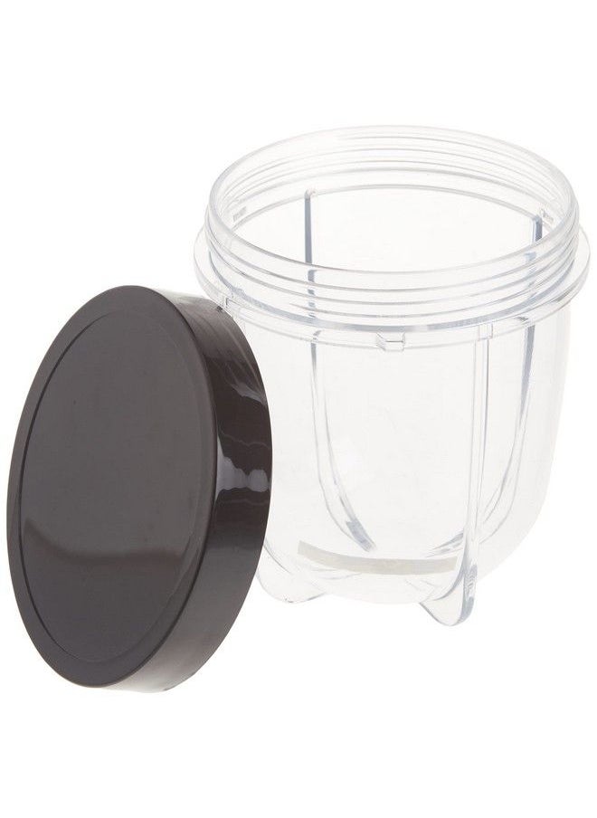 Magic Bullet - 12 Oz Short Cup With Resealable Lid 1 Count (Pack Of 1) Clear/Black - Image 1