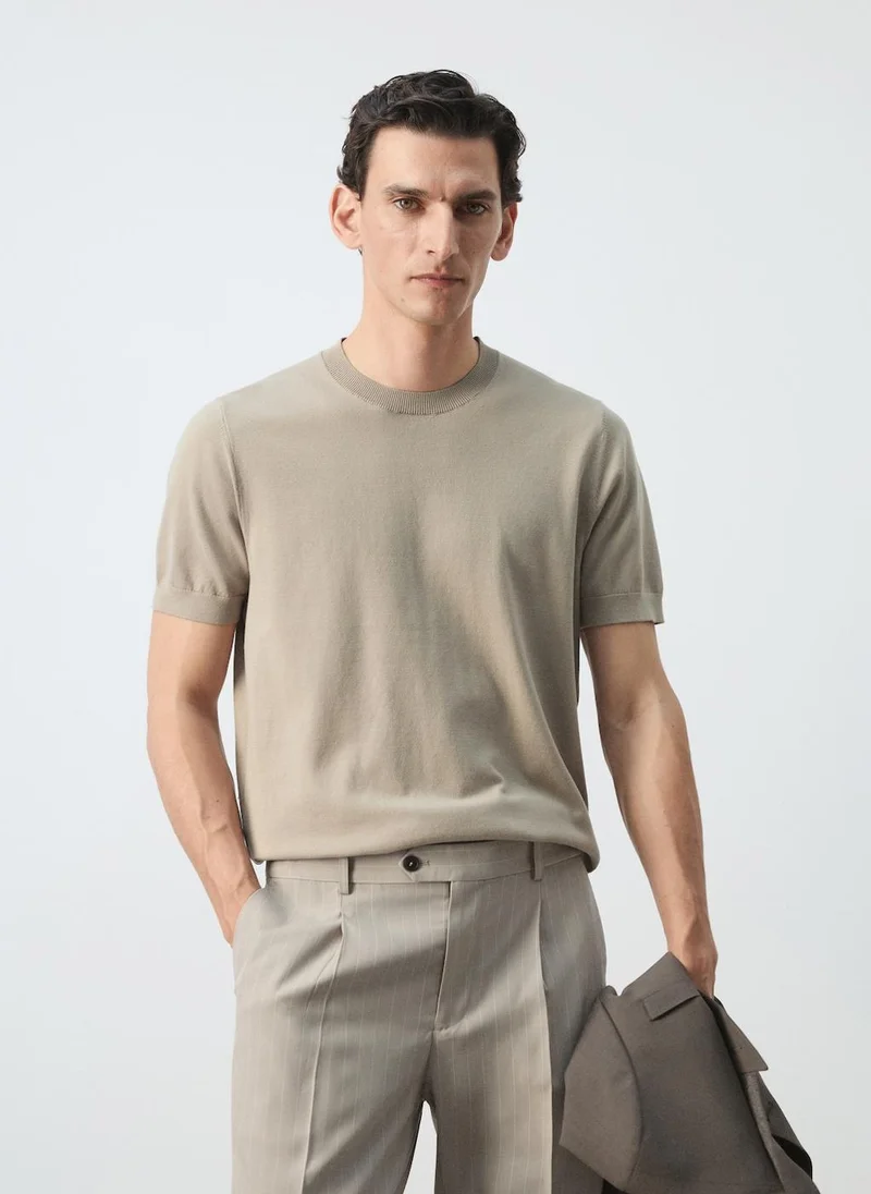 Fine-Knit 100% Cotton T-Shirt