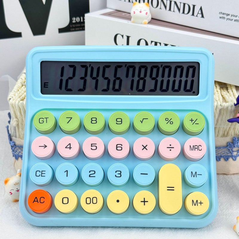 Dual-Power Calculator, Large Financial Office Calculator, High-Looking Goddess Model Scientific Calculator With Logo Printed On It - Image 1