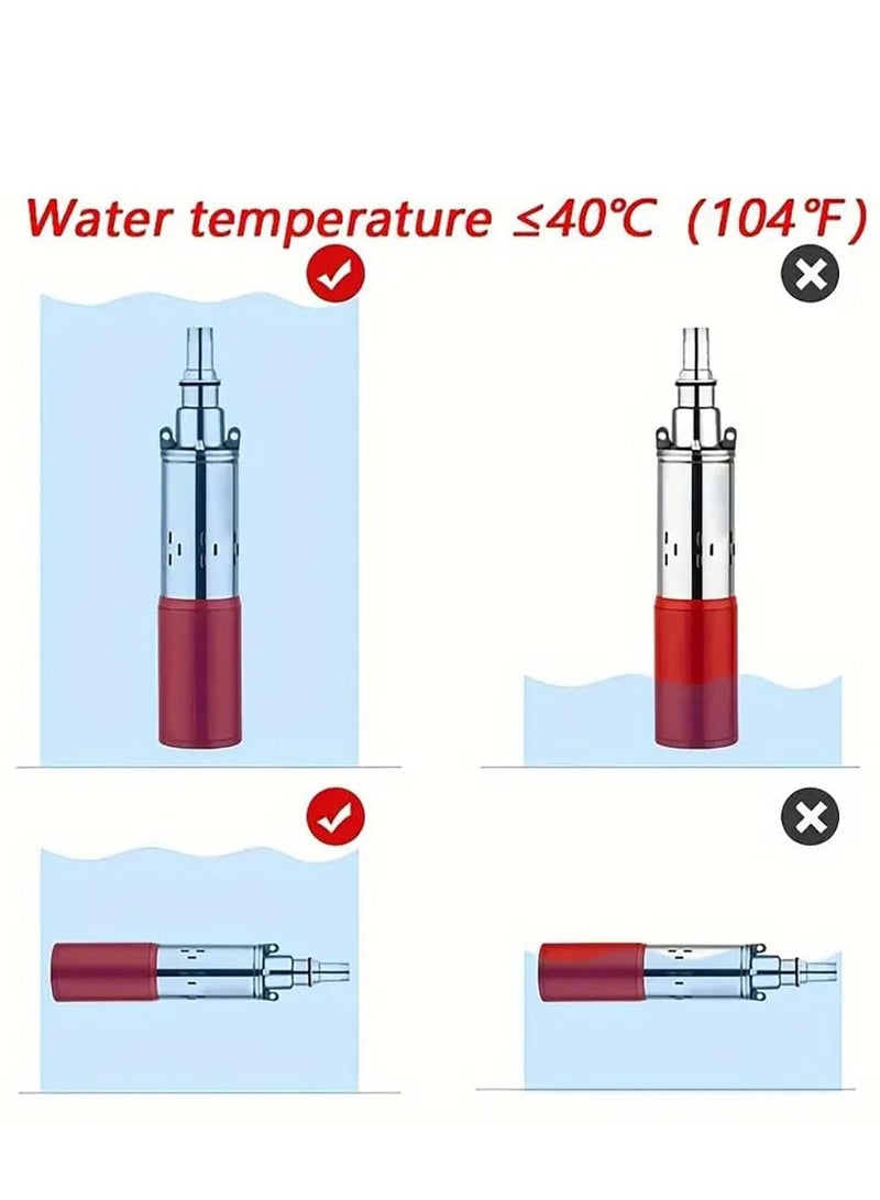SUNEX Solar Stainless Steel Deep Well Submersible Pump DC 24V 250W,High Lift 50M,20M Cable, Solar Screw Water Pump for Home Lawn Garden Irrigation - Agriculture and Water Supply - Image 3