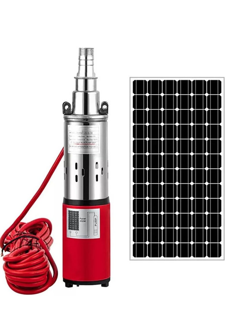 SUNEX Solar Stainless Steel Deep Well Submersible Pump DC 24V 250W,High Lift 50M,20M Cable, Solar Screw Water Pump for Home Lawn Garden Irrigation - Agriculture and Water Supply - Image 4