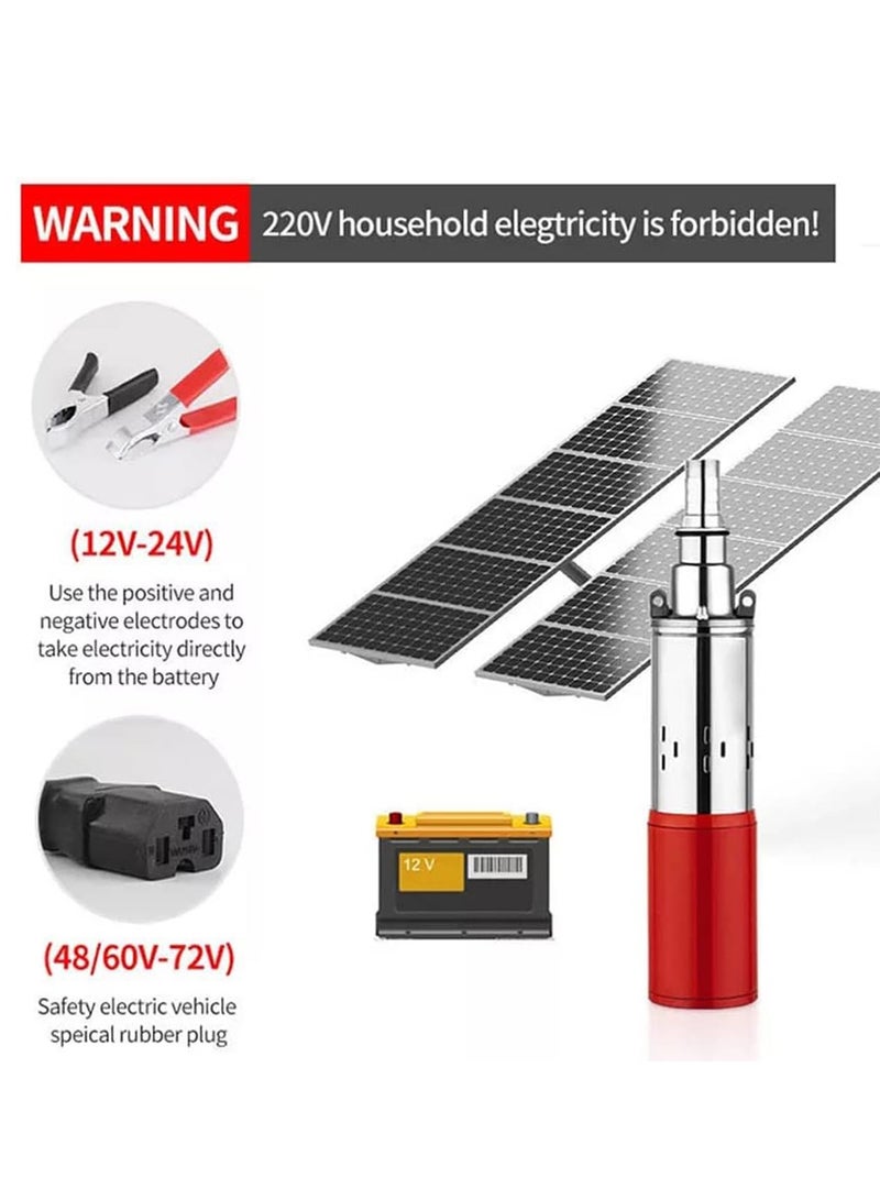 SUNEX Solar Stainless Steel Deep Well Submersible Pump DC 24V 250W,High Lift 50M,20M Cable, Solar Screw Water Pump for Home Lawn Garden Irrigation - Agriculture and Water Supply - Image 5