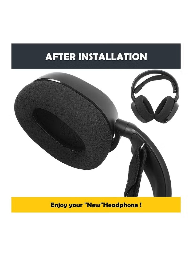 وسائد أذن بديلة لسماعات الرأس متوافقة مع سماعات الألعاب SteelSeries Arctis 1/Arctis 3/Arctis 5/Arctis 7/Arctis 9 المضيئة RGB - Image 2