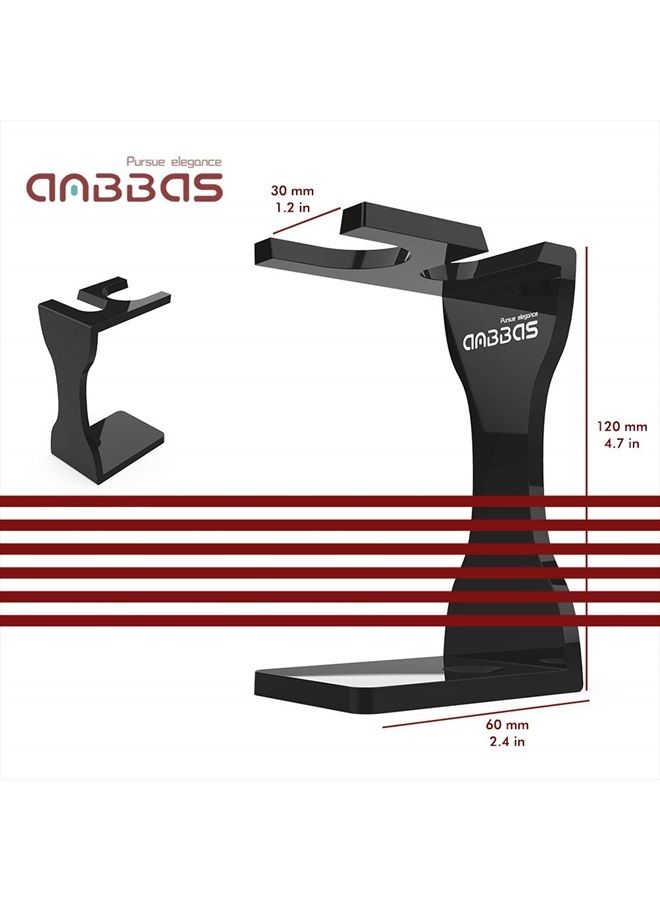 Anbbas Faux Badger Shaving Brush Set with 3.5OZ Milk Shaving Soap and Bowl Stainless Steel,Black Acrylic Shaving Stand Holer for DE Razor Men Close Shave Kit - Image 4