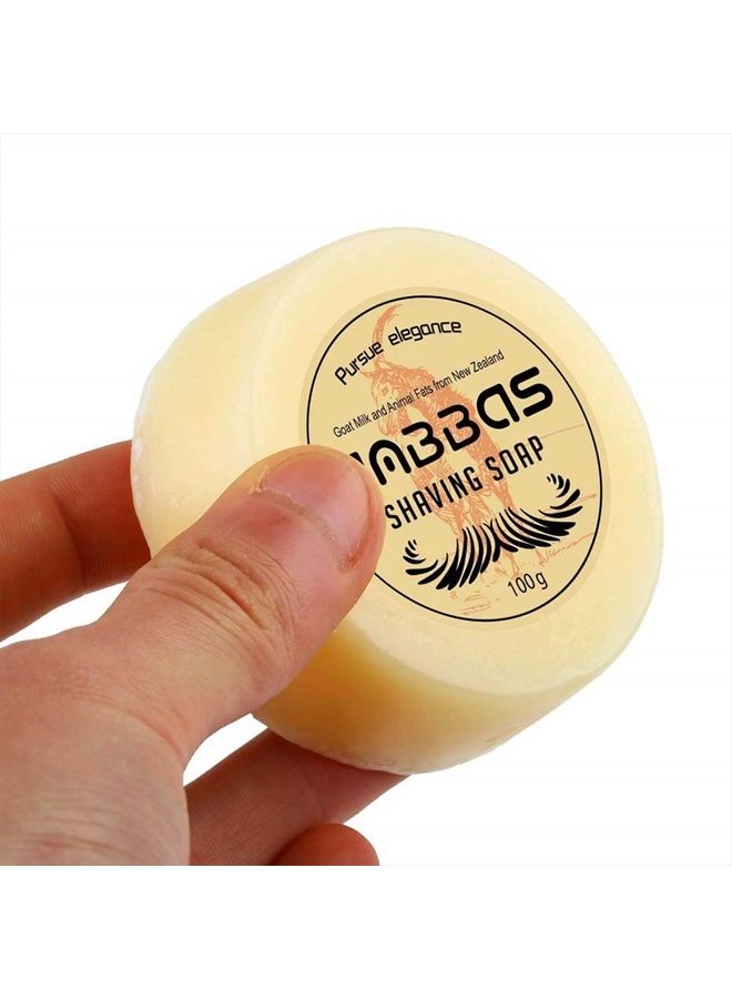 Anbbas Faux Badger Shaving Brush Set with 3.5OZ Milk Shaving Soap and Bowl Stainless Steel,Black Acrylic Shaving Stand Holer for DE Razor Men Close Shave Kit - Image 5