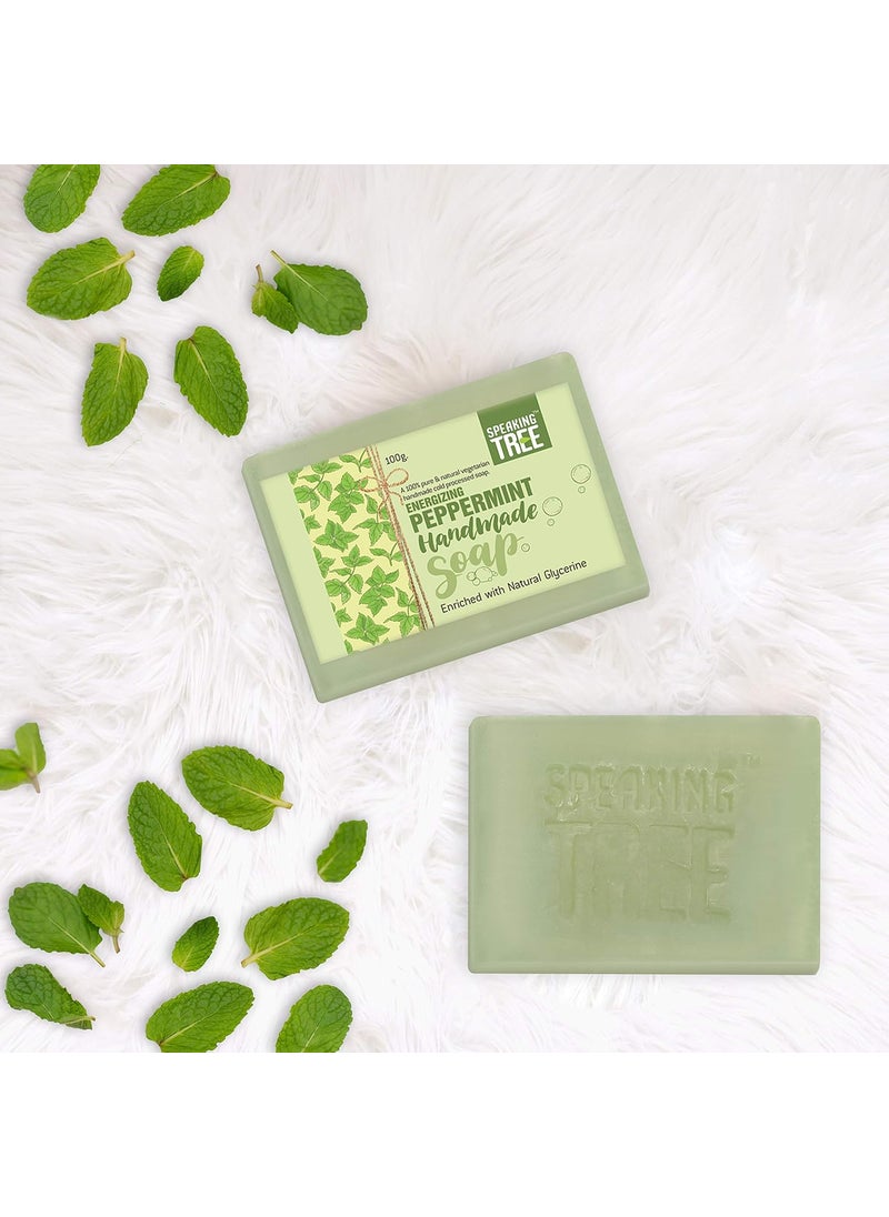 Speaking Tree Speaking tree Peppermint Handmade Soap Enriched with Natural Glycerin  100 gms  - Image 4