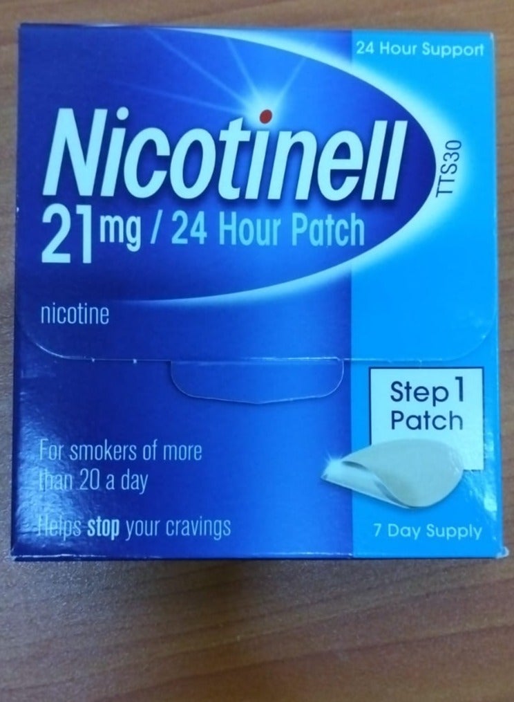 نيكوتينيل لصقة النيكوتين، مساعد للإقلاع عن التدخين، الخطوة 1، لصقة لمدة 24 ساعة، 21 مجم، عبوة من 7 قطع - Image 2
