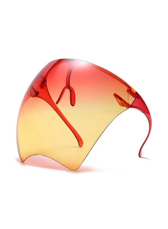 Generic 1-Piece High Quality Fashion Transparent HD Anti-Fog Sunglasses,Anti Droplet Dust-Proof Protect Full Face Covering Mask,Saliva-Proof Windproof Face Shield Sunglasses  - Image 1