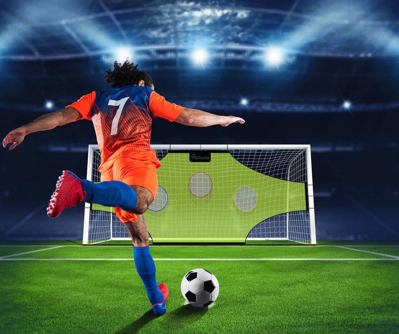 VallertaÂ® 12'x6' Ft Skill-Shot Professional Soccer Shooting Practice Target Net & Rebounder. 7 Zone, Colored Fluorescent Goal Shot Scoring & Training Aid. Soccer Frame Not Included.(12x6 Ft.) - Image 3