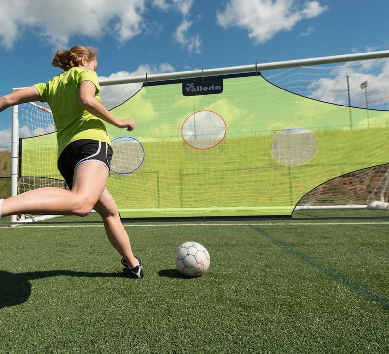 VallertaÂ® 12'x6' Ft Skill-Shot Professional Soccer Shooting Practice Target Net & Rebounder. 7 Zone, Colored Fluorescent Goal Shot Scoring & Training Aid. Soccer Frame Not Included.(12x6 Ft.) - Image 4