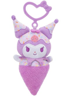 Hello Kitty Hello Kitty and Friends 4-Pack Ice Cream Clip-On Plush Featuring Hello Kitty, Kuromi, My Melody, and Cinnamoroll with Unique Bow Clips  - Image 4