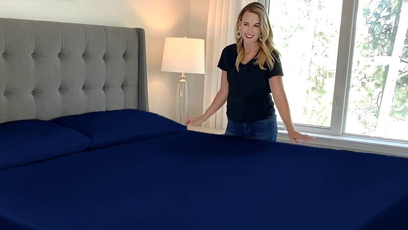 Superity Linen Full XL Fitted Sheet - 100% Cotton Cool Breathable Soft and Comfortable  Machine Wash and Dry (Full Extra Long (54 - Image 5