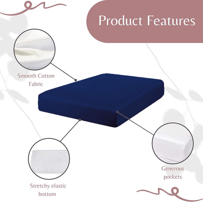 Superity Linen Full XL Fitted Sheet - 100% Cotton Cool Breathable Soft and Comfortable  Machine Wash and Dry (Full Extra Long (54 - Image 4