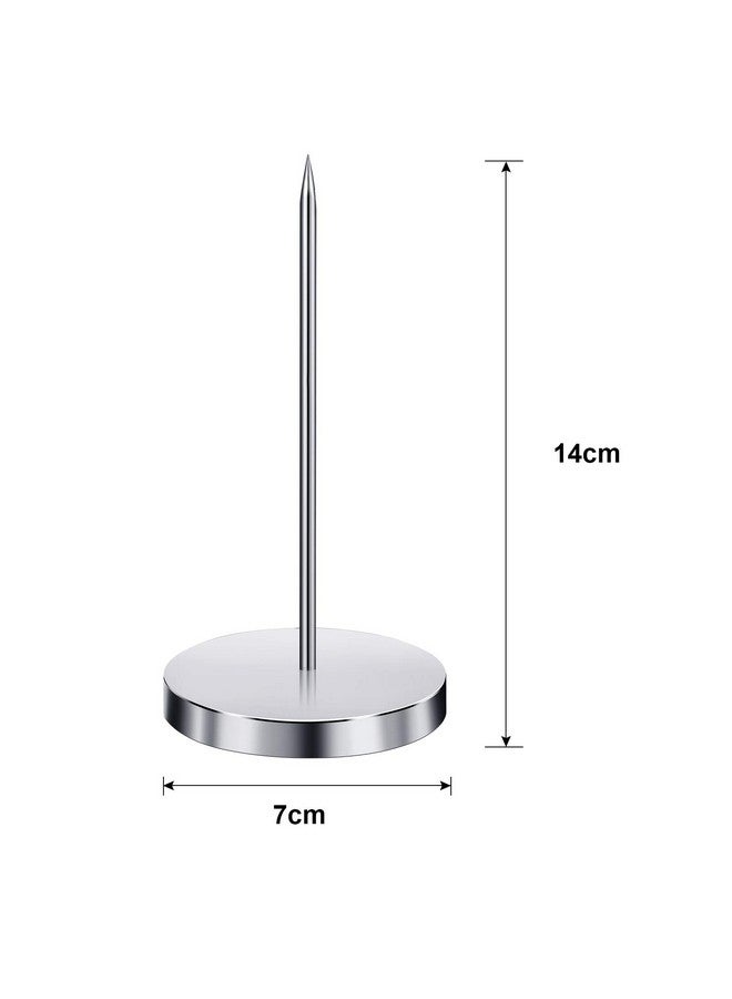 تشينكو 3 قطع من حامل الإيصالات الورقية للمكتب من الفولاذ المقاوم للصدأ مقاس 5.5 بوصة وشوكة فاتورة الشيكات للمطعم وحامل المذكرات وحامل العصا للمكتب والمطبخ - Image 2