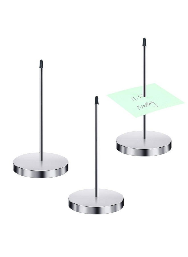 تشينكو 3 قطع من حامل الإيصالات الورقية للمكتب من الفولاذ المقاوم للصدأ مقاس 5.5 بوصة وشوكة فاتورة الشيكات للمطعم وحامل المذكرات وحامل العصا للمكتب والمطبخ - Image 1