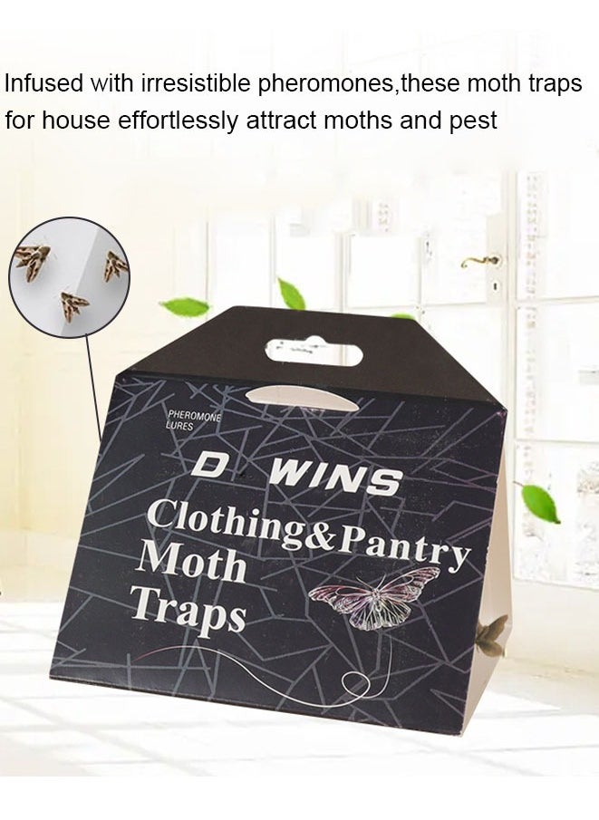 Muyixin - Pantry Moth Traps, 5 Moth Traps for Meal Moth Killer, Sticky Glue Flies Pest Food and Cupboard Moth Killer, Hook Design for Indoor Kitchen Closet, Non-toxic - Image 1