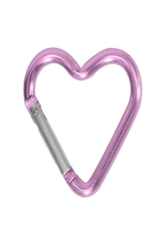 URTERYSER Climbing buckle, Outdoor Carabiner Heart Shape Keychain Clip Spring Snap Hook Carabiner, 12.00 * 8.00 * 1.00CM, deep rose red - Image 3