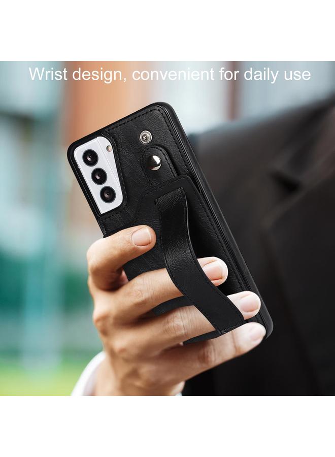 اس-توب جراب لهاتف Samsung Galaxy S21+ 5G Crazy Horse Texture مقاوم للصدمات من مادة TPU + جراب جلدي من البولي يوريثان مع فتحة للبطاقات وحامل حزام معصم - Image 2