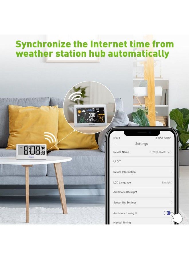 BALDR Internet Time Synchronized Precision Clock Smart Digital Alarm Clock Wifi Controlled Via Weather Station Hub (Sold Separately) - Image 4