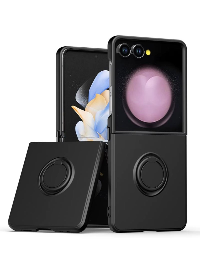 Samsung Galaxy Z Flip 7 Case Soft Thermoplastic polyurethane with 360 Rotatable Ring Holder Kickstand Fashion Magnetic Car Mount Shockproof and Anti-Fall Protection Cover - Image 1