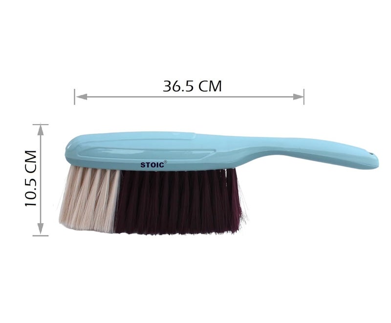 Stoic STOIC Bristles Long Soft Carpet Cleaning Brush for Tiles Carpet Bed Sofa Mattress Window Bathroom Car Seat Curtain Cution Oval Dust Cleaner for Home Office Pack of 1  - Image 4