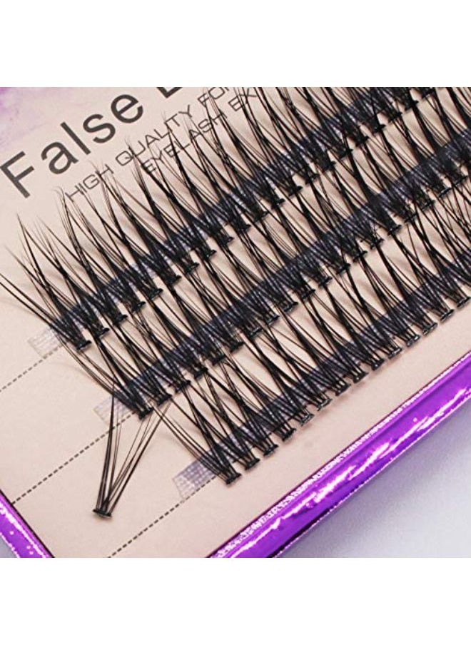 Bodermincer 120Pcs 0.10Mm Thickness Handmade Fish Tail False Lahses Thick Natural Long Black Individual False Eyelashes Fake Eye Lashes Extensions Makeup Tool (12Mm)  - Image 5