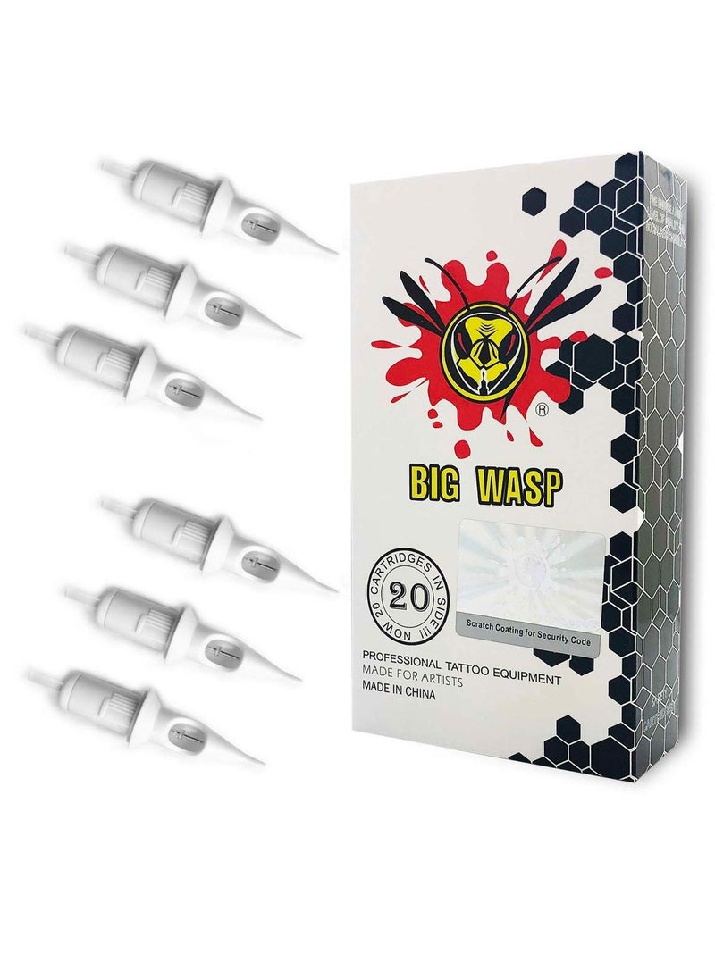 BIGWASP BIGWASP Professional 14RS Disposable Tattoo Needle Cartridge #12 Standard 14 Round Shader (1214RS) 20Pcs  - Image 1