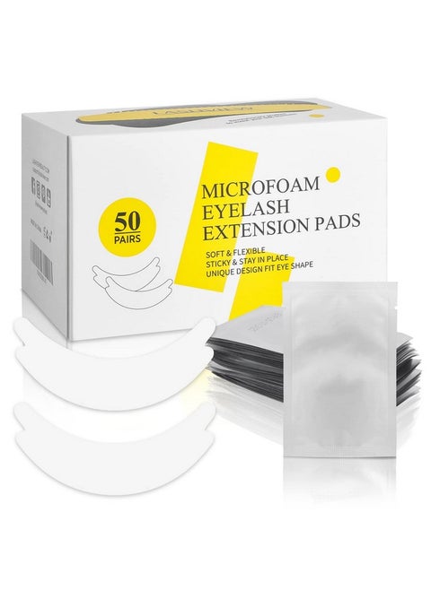 50 Pairs Eye Padsunder Eye Pads For Eyelash Extensionmicrofoam Eye Padsnatural No Hydrogellash Extension Lint Freefit Most Eye Shape Stick Wellhypoallergenicwaterproof