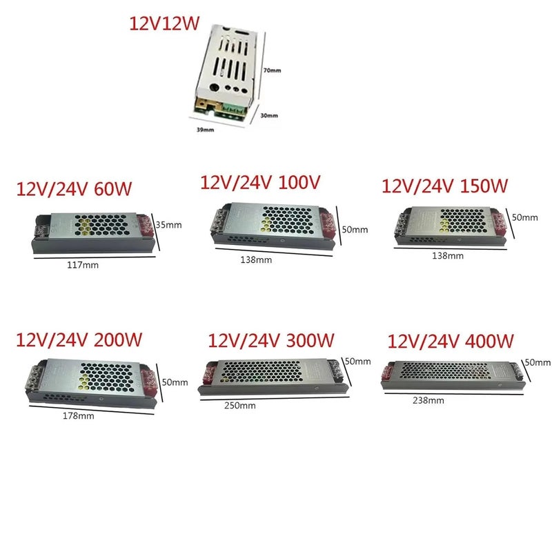 300W Ultra Thin Switching Power Supply AC 110 250V To DC 12V 24V Adapter Transformer - Image 3