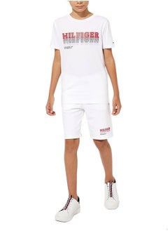 TOMMY HILFIGER Boys' Faded Hilfiger Logo T-Shirt - Cotton, White  - Image 2