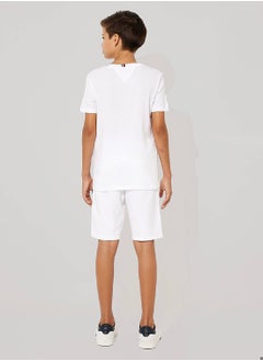 TOMMY HILFIGER Boys' Faded Hilfiger Logo T-Shirt - Cotton, White  - Image 3