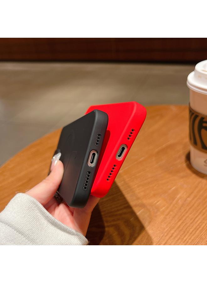 زبون جراب لهاتف iPhone 11 بلون سادة من السيليكون السائل MagSafe جراب هاتف مغناطيسي - Image 5