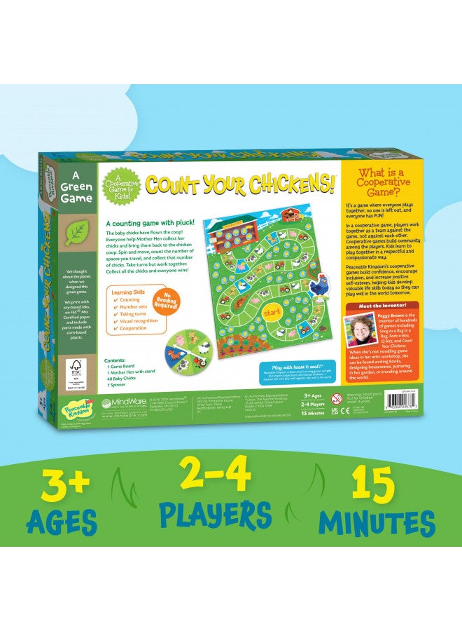 Peaceable Kingdom Count Your Chickens Award Winning Cooperative Counting Game For 2 To 4 Kids Ages 3+  - Image 5