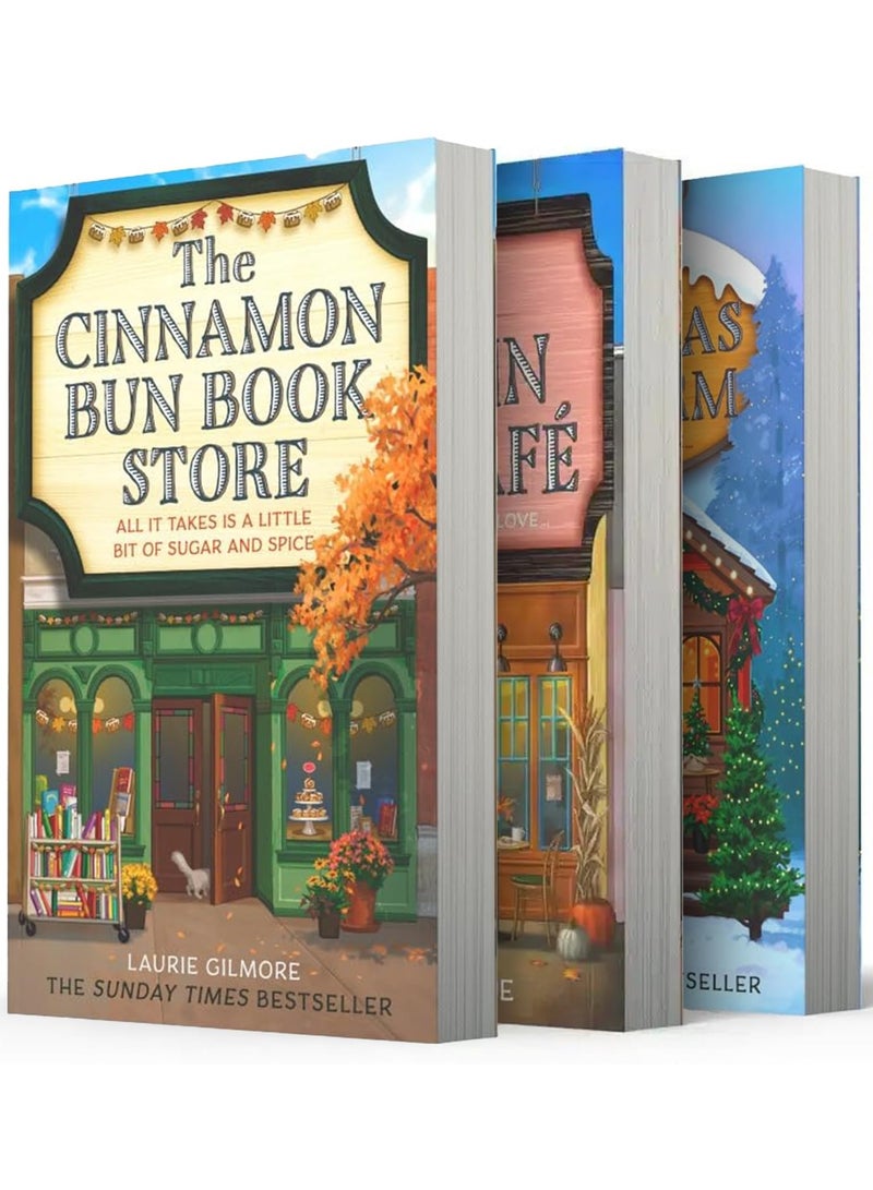 GENARIC Dream Harbor: Set of 3 Books Collection (The Pumpkin Spice Café, The Cinnamon Bun Book Store & The Christmas Tree Farm) By Laurie Gilmore - Image 1