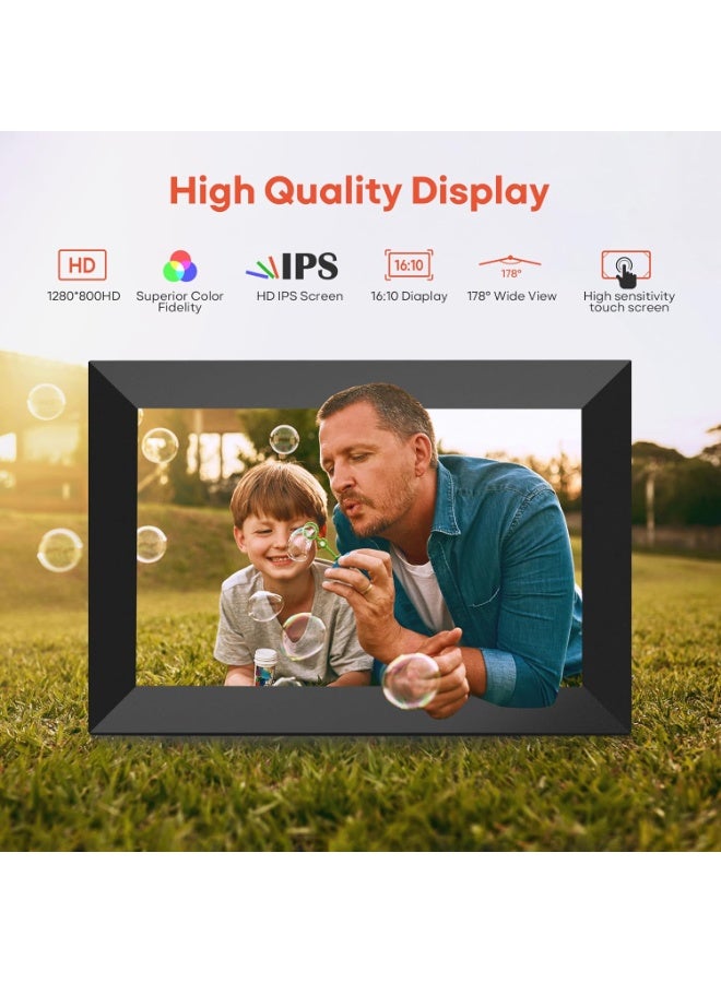 Frameo 10.1 Inch WiFi Digital Picture Frame, 1280x800 HD IPS Touch Screen Photo Frame Electronic, 32GB Memory, Auto-Rotate, Wall Mountable, Share Photos/Videos via Frameo App from Anywhere 3 Pack - Image 5