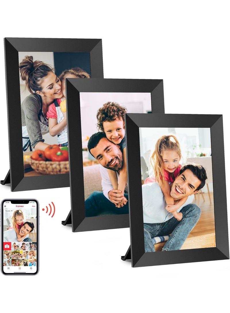 Frameo 10.1 Inch WiFi Digital Picture Frame, 1280x800 HD IPS Touch Screen Photo Frame Electronic, 32GB Memory, Auto-Rotate, Wall Mountable, Share Photos/Videos via Frameo App from Anywhere 3 Pack - Image 1
