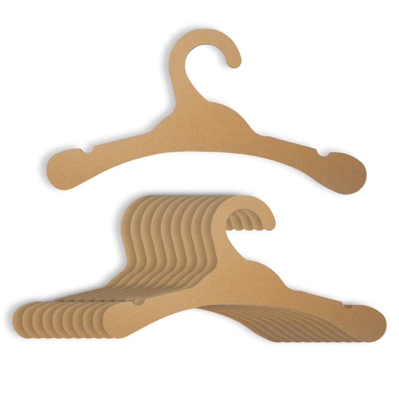 Kocpudu Cardboard Hangers  Environmentally Friendly Cardboard Hangers Baby  32 Pieces Of Baby Hangers  Durable  Wooden Baby Hangers Suitable For Baby Clothes Drying Storage - Image 1