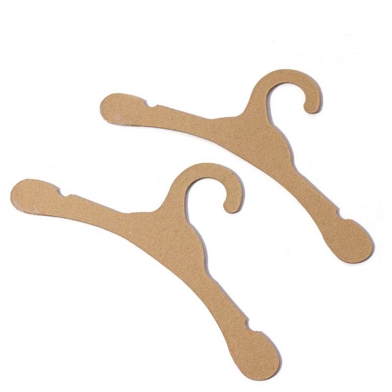 Kocpudu Cardboard Hangers  Environmentally Friendly Cardboard Hangers Baby  32 Pieces Of Baby Hangers  Durable  Wooden Baby Hangers Suitable For Baby Clothes Drying Storage - Image 2