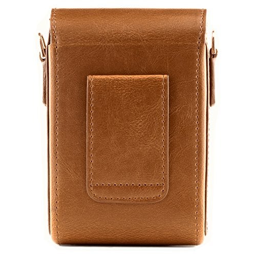 MegaGear MG768 Leather Camera Case with Strap compatible with Canon PowerShot G7 X Mark III G7 X Mark II G7 X Light Brown - Image 3
