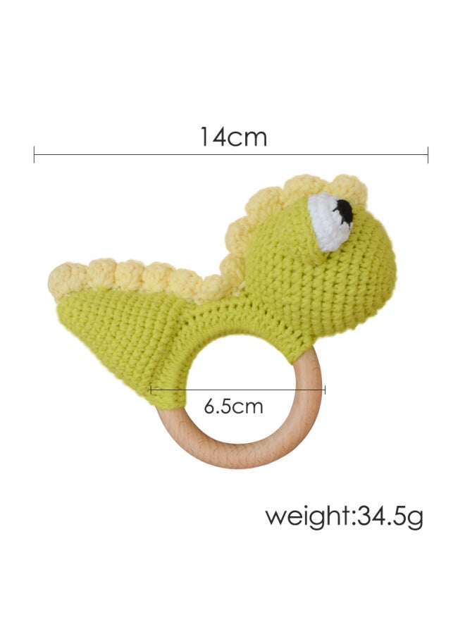 LuLu New Baby Cartoon Animal Rattle Tooth Gel Soothing Baby Diy Creative Brush Pacifier Chain Suit Gift Box - Image 4