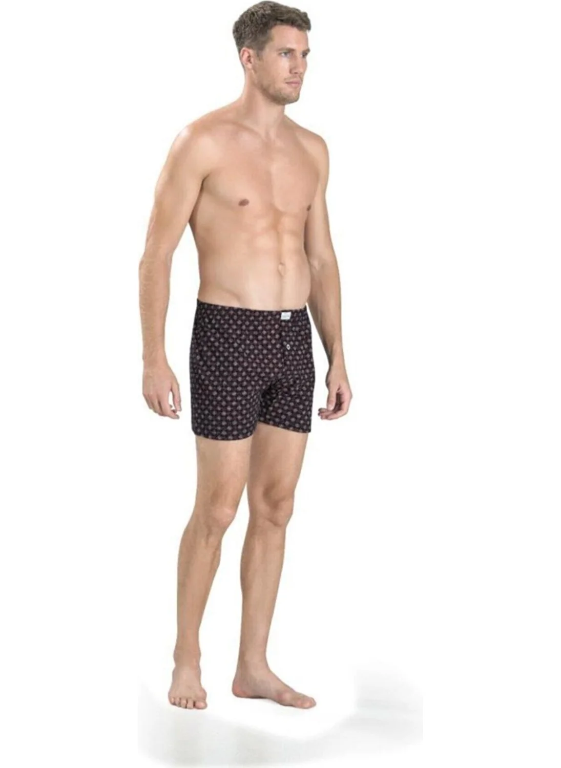 جيبر Men's Combed Cotton Printed Mixed Color Boxer 130 - 3 Pieces