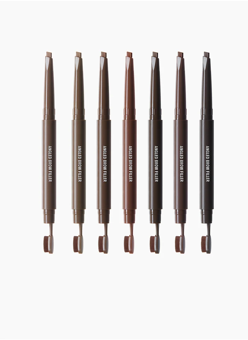 اتش اند ام Angled Brow Filler Retractable Angled Eyebrow Pencil With Paddle Brush