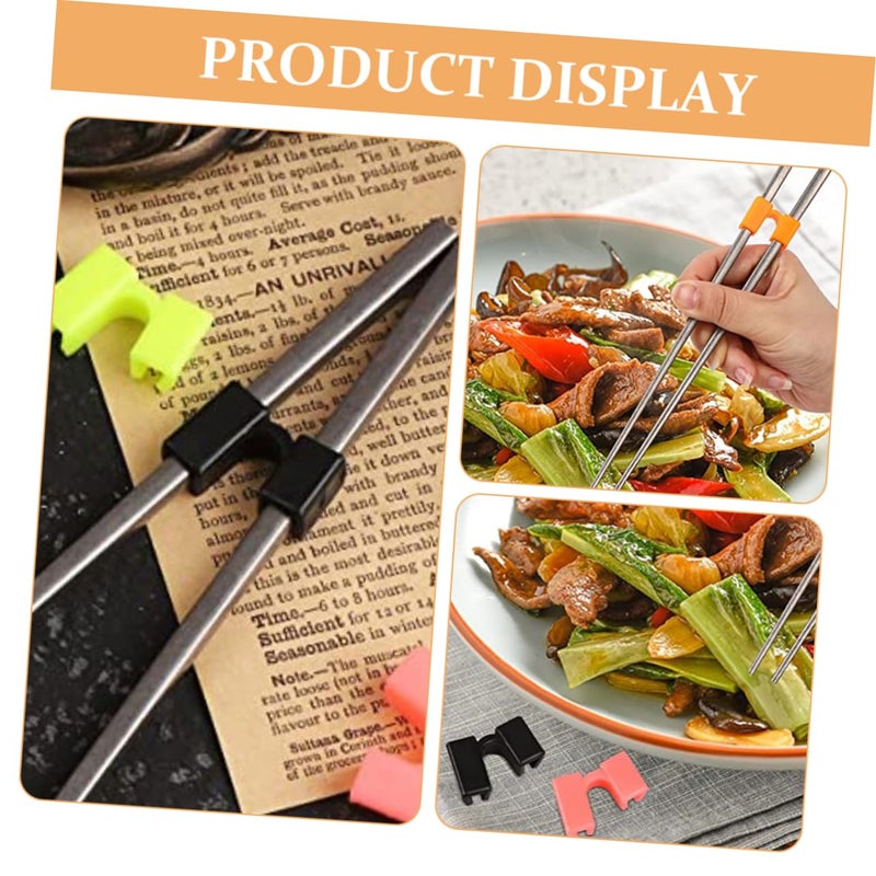 Reusable Chopsticks Helper Connector Training Set for Beginners Adults Kids 10 Pieces - Image 4