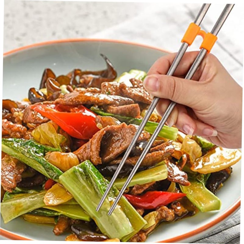 Reusable Chopsticks Helper Connector Training Set for Beginners Adults Kids 10 Pieces - Image 5