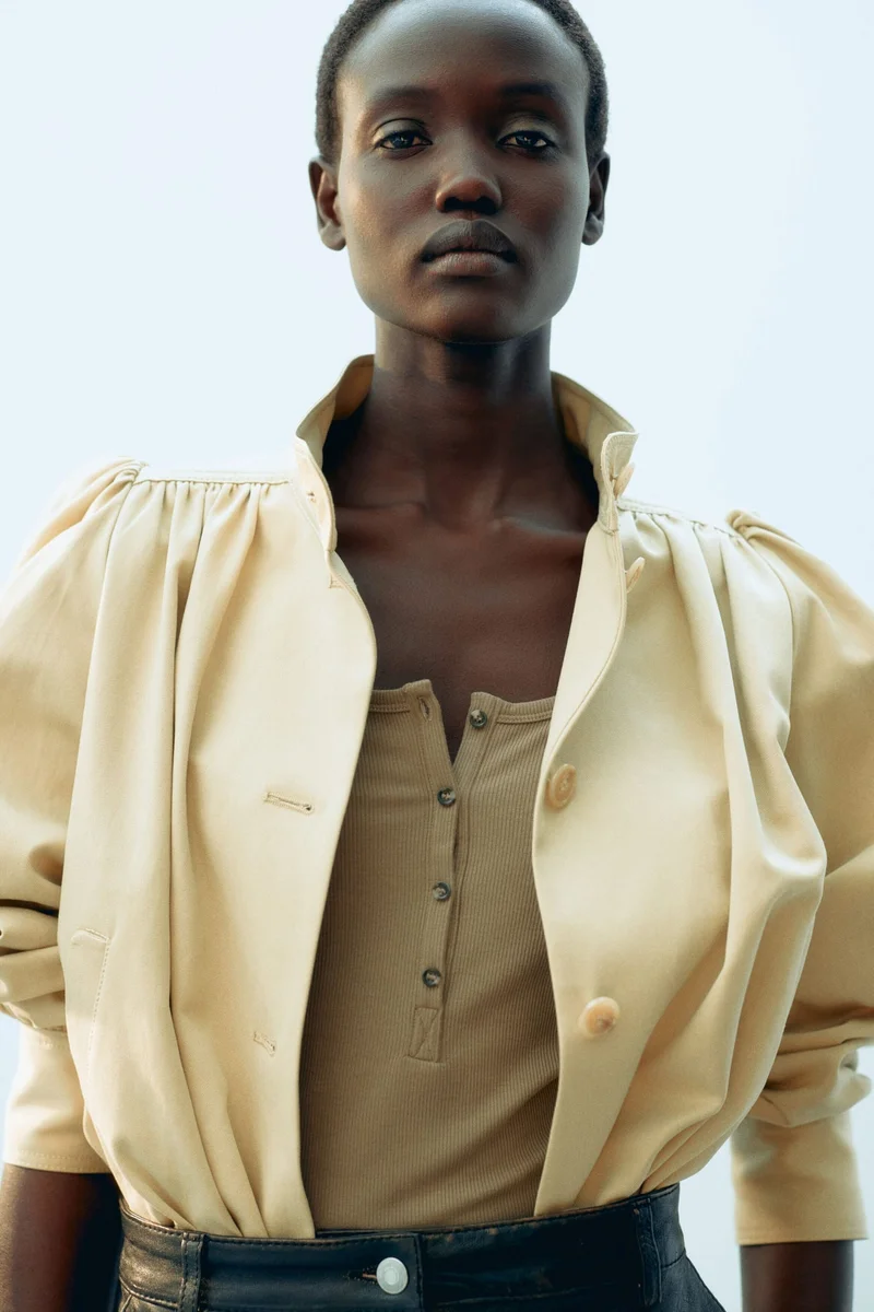 H&M Ribbed viscose top