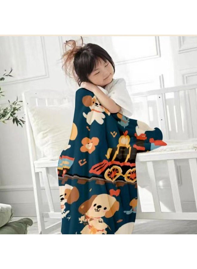 عام بطانية رقيقة من الفانيلا الكرتونية للأطفال والرضع (دافئة ومريحة، ومناسبة للنوم والألعاب) 70 سم * 100 سم - Image 1