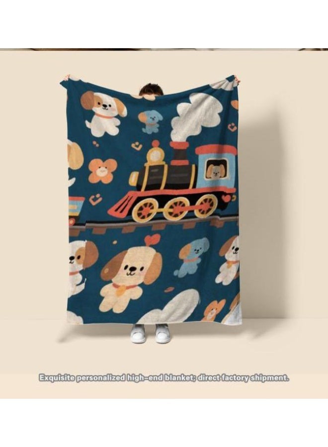 عام بطانية رقيقة من الفانيلا الكرتونية للأطفال والرضع (دافئة ومريحة، ومناسبة للنوم والألعاب) 70 سم * 100 سم - Image 3